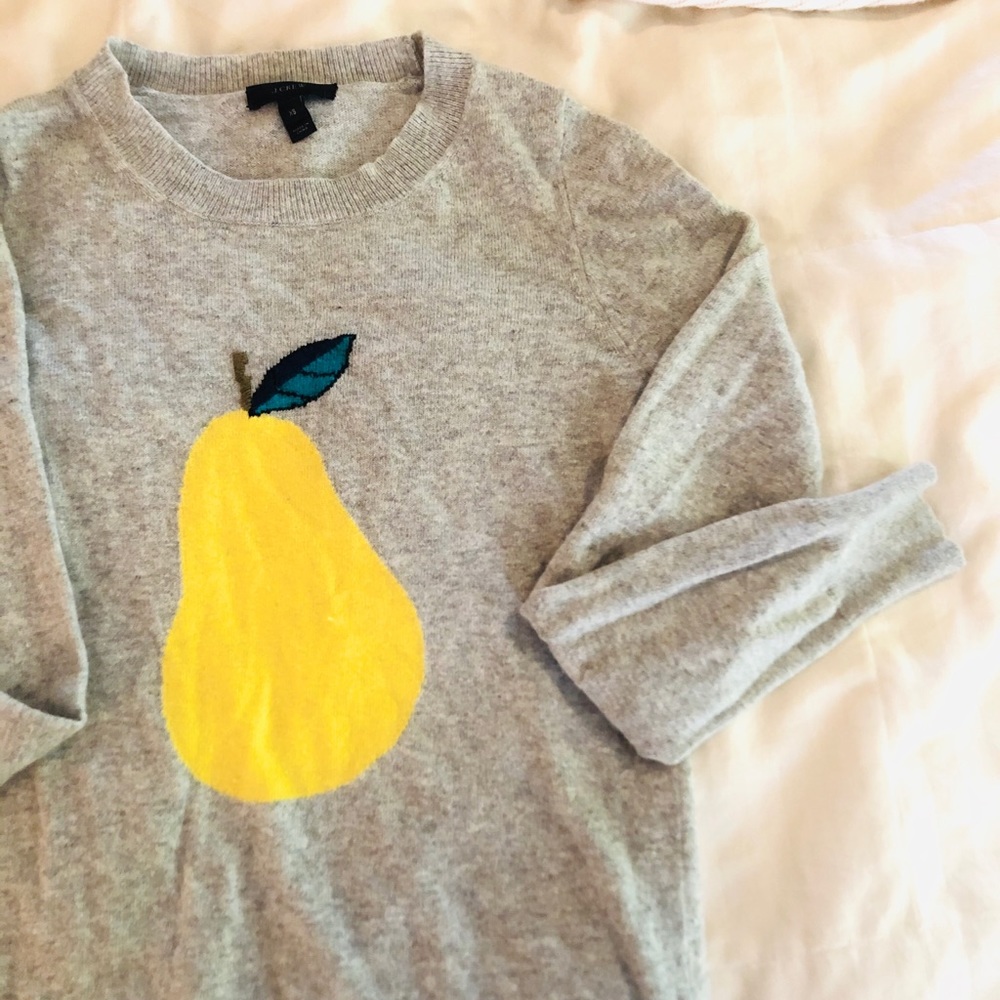 JCrew Yellow Pear Sweater